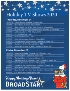 Holiday-TV-Schedule-2020-Broadstar-TV-Provider-Florida